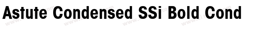Astute Condensed SSi Bold Condensed字体转换